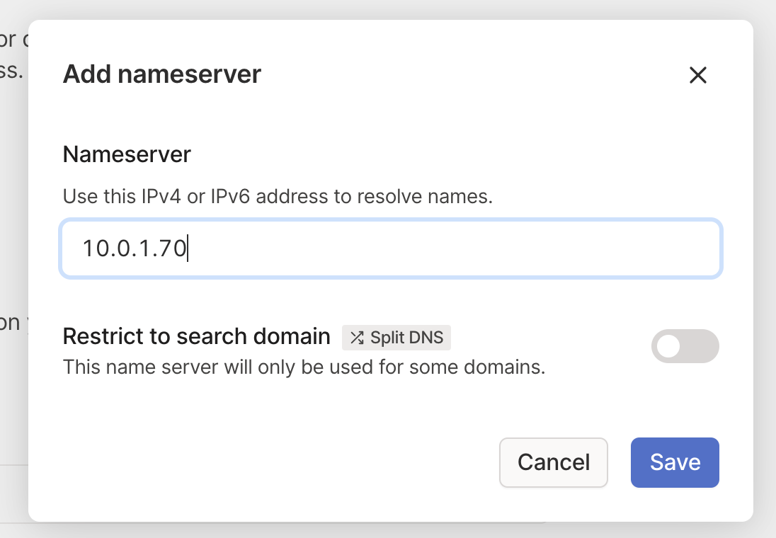 add pihole nameserver